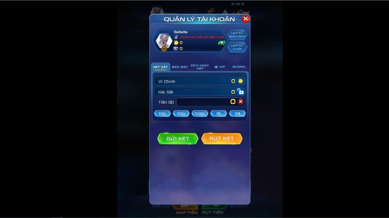 Hướng dẫn dùng tính năng két sắt WIN79